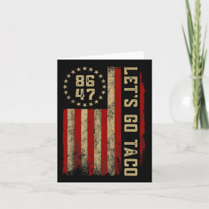 Taco Funny Let's Go Taco Amerikaanse Vlag Kaart