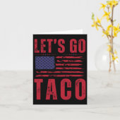 Taco Funny Let's Go Taco Shirt Mannen Vrouwen 1 Kaart (Gele Bloem)