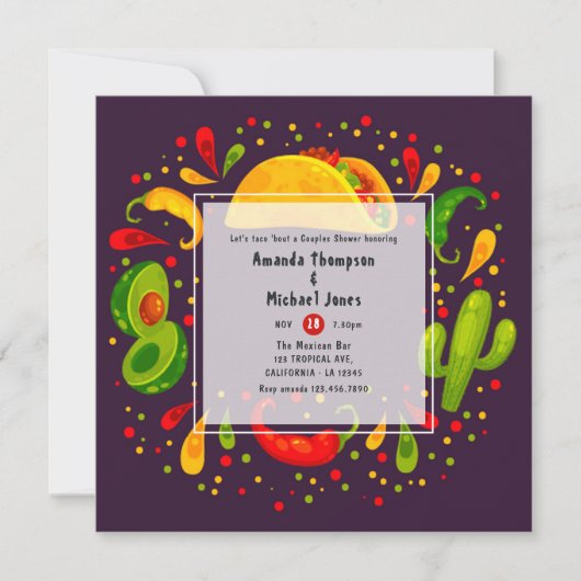 Taco-gethemde stelletjes kaart (Voorkant)