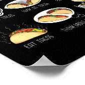 Taco Gift Taco Liefhebbers Mexicaans eten Cinco De Poster (Hoek)
