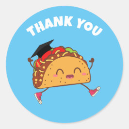 Taco Graduation Party Dank je wel Ronde Sticker