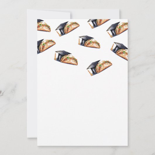 Taco Graduation Party Invitation, Grappig Afstuder Kaart (Achterkant)