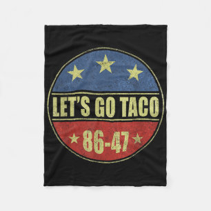 Taco Grappig Laten we gaan Taco Retro Knop  Fleece Deken