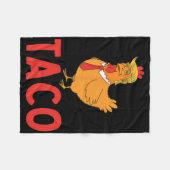 Taco, Grappige Taco, Trump Piept Altijd Fleece Deken (Voorkant (Horizontaal))