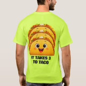 Taco Guac Op De Wilde Kanten T-shirt (Achterkant)