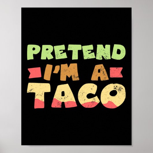 Taco Halloween kostuum ontwerp doen alsof ik een g Poster (Voorkant)