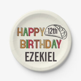 Taco Happy Birthday - Gepersonaliseerd Papieren Bordje