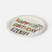 Taco Happy Birthday - Gepersonaliseerd Papieren Bordje (Gekanteld)