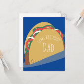Taco Happy Birthday Vader Grandpa Kaart (Voorkant / Achterkant in situ)