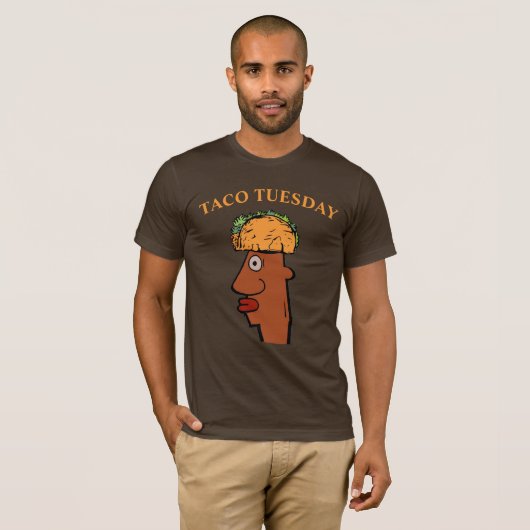 Taco Head, bewerkt tekst T-Shirt (Voorkant volledig)