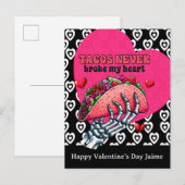 Taco Hearts Valentines Day Postcard Briefkaart (Voorkant / Achterkant)