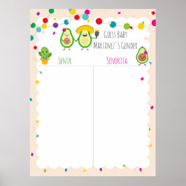 Taco heeft het Baby shower begrepen dat het sekssp Poster