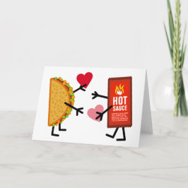 Taco & Hete Saus - de Leuke Harten van de Feestdagen Kaart