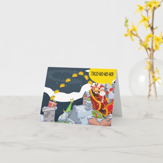 Taco-ho-ho-ho-ho-Kaart (leeg) Kaart (Gele Bloem)