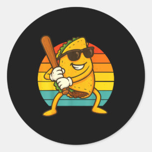 Taco honkbal cinco de mayo ronde sticker