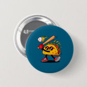 Taco-honkbal Mexicaans cinco de mayo mannen kinder Ronde Button 5,7 Cm (Voorkant /achterkant)