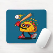 Taco honkbal mexicaanse cinco de mayo mannen kinde muismat (Met muis)