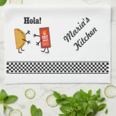 Taco & Hot Sauce - Hola! Theedoek (Gevouwen)