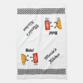 Taco & Hot Sauce - Hola! Theedoek (Verticaal)