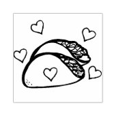 Taco houdt van taco op dinsdag harten rubberstempel (Afrduk)