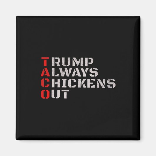 Taco Humor, Trump gaat altijd op de loop Magneet (Voorkant)