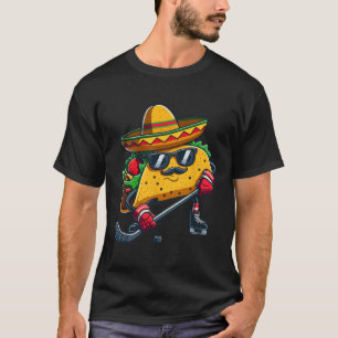 Taco ijshockeyspeler Funny Cinco de Mayo T-shirt