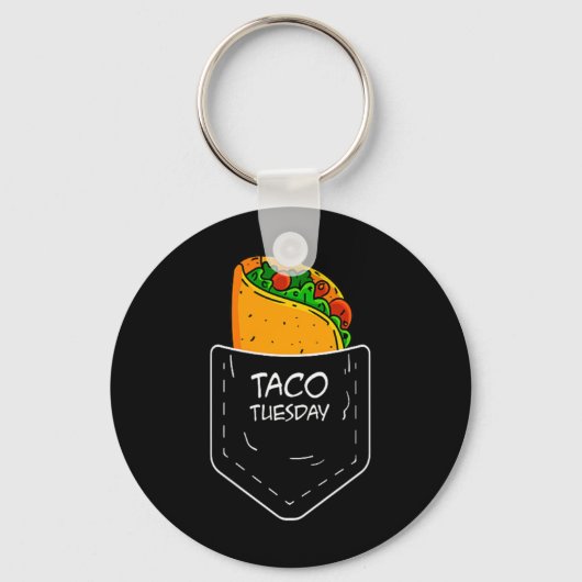 taco in mijn zak dinsdag grappig feest gestoord sleutelhanger (Voorkant)