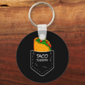 taco in mijn zak dinsdag grappig feest gestoord sleutelhanger (Voorkant)