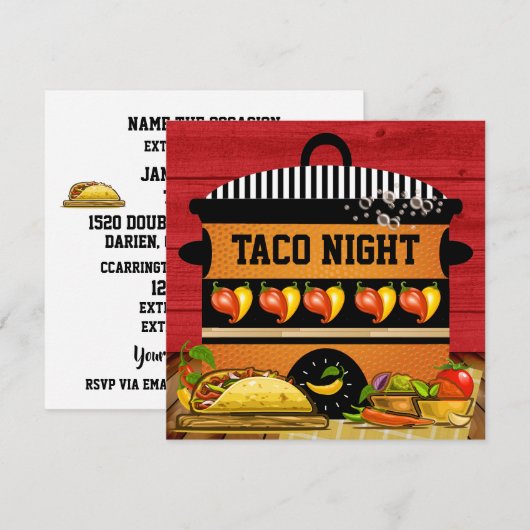 TACO KAART (Voorkant / Achterkant)