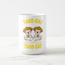 Taco Kat achterstevoren gespeld is grappig Cinco d Koffiemok