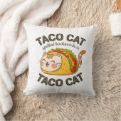 Taco Kat achterstevoren gespeld is Taco Kat Schatt Kussen (Deken)