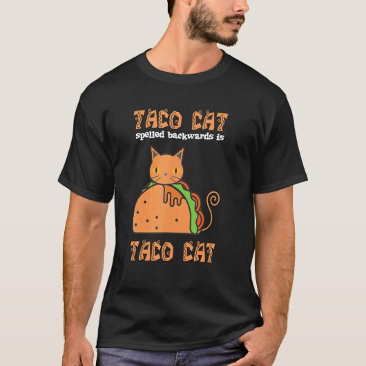 Taco Kat achterstevoren gespeld T-shirt (Voorkant)