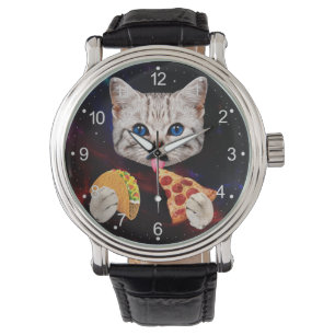 Taco, kat en pizza horloge