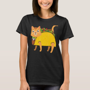 Taco Kat Mexicaans Voedsel Mannen Vrouw Kinder Jeu T-shirt