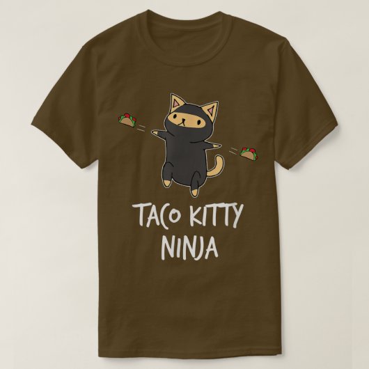 Taco Kat Ninja Funny Cat T-shirt (Design voorkant)