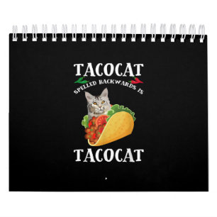 Taco & kat - Tacocat-gespeld achterwaarts is tacoc Kalender