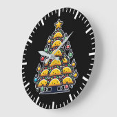 Taco Kerstboom - Grappig Foodie Vakantie Eten Grote Klok (Hoek)