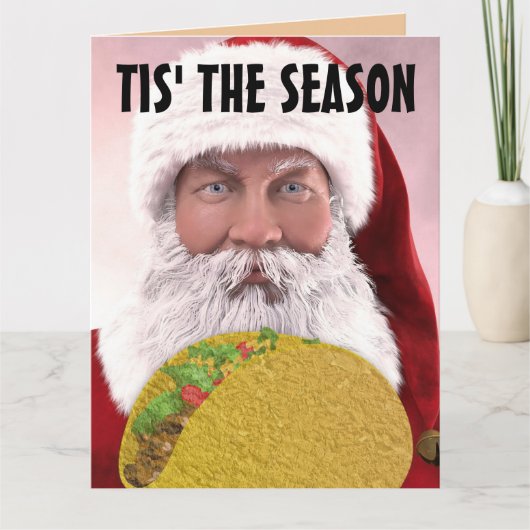 TACO KERSTFEEST SANTA GRAPPIGE KAAARTEN KAART (Voorkant)