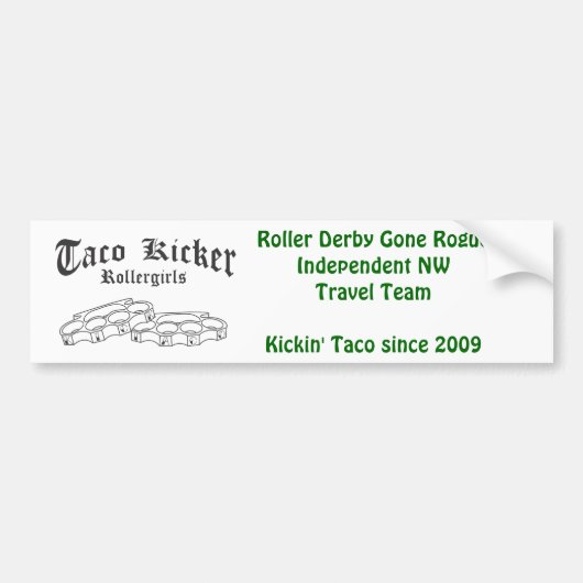 Taco Kicker RG bumpie Bumpersticker (Voorkant)