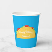 Taco Kids Verjaardagsfeest Mexicaans Papieren Bekers (Achterkant)