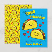Taco Kinder Classroom Valentijn Friendship Cards Bedankkaart (Voorkant / Achterkant)