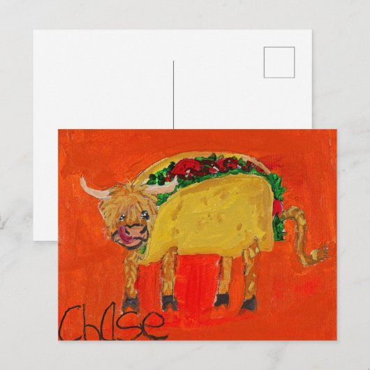 "Taco Koe" Briefkaart (Voorkant / Achterkant)
