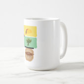 Taco + koriander = 💩 (grappig anti-koriander ontw koffiemok (Voorkant rechts)