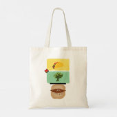 Taco + koriander = 💩 (grappig anti-koriander ontw tote bag (Achterkant)