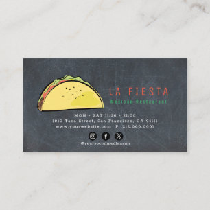 Taco Krijtbord Modern Sociaal Media Visitekaartje