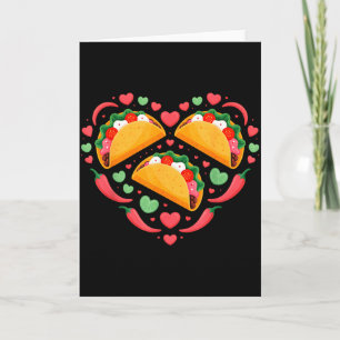 Taco Liefde Grappige Valentijnsdag Mexicaans Eten Kaart