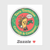 Taco Liefhebber & Gamer "Taco Tacticus Crunch Over Sticker (Vel)