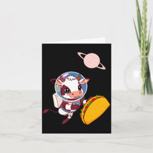 Taco-liefhebber koe astronaut viert cinco de mayo kaart