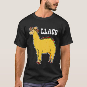 Taco Liefhebber Llaco Lama Mexicaans Cinco De Mayo T-shirt