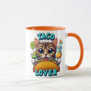 Taco Lover Cat met verfrissende Drink Mok
